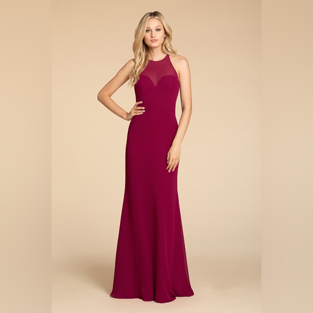 Hayley Paige Occasions Wine Maxi Dress